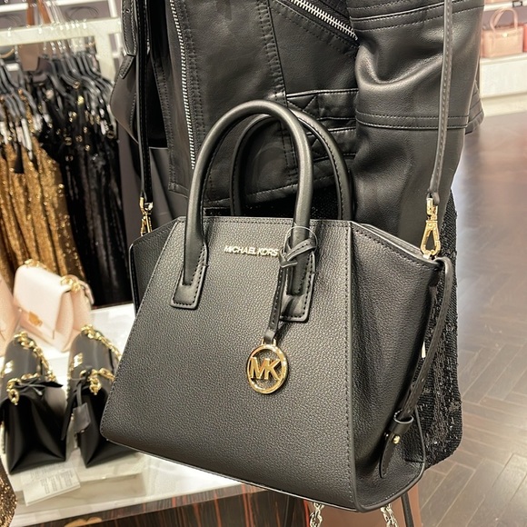 MICHAEL KORS
Avril Small Leather Top-Zip Satchel
COLOR: Black 
NWT - Picture 13 of 16